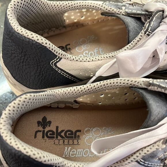 Rieker Women's L3235-16 Derbys. Size 37./ US 6. Blue/Grey/White - Picture 6 of 8